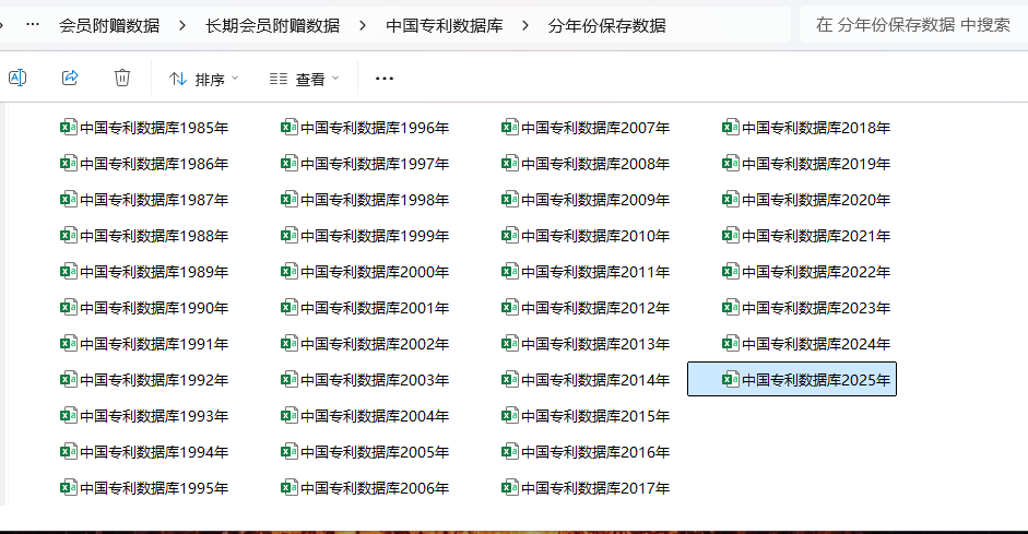 2中国专利数据库-分年份数据